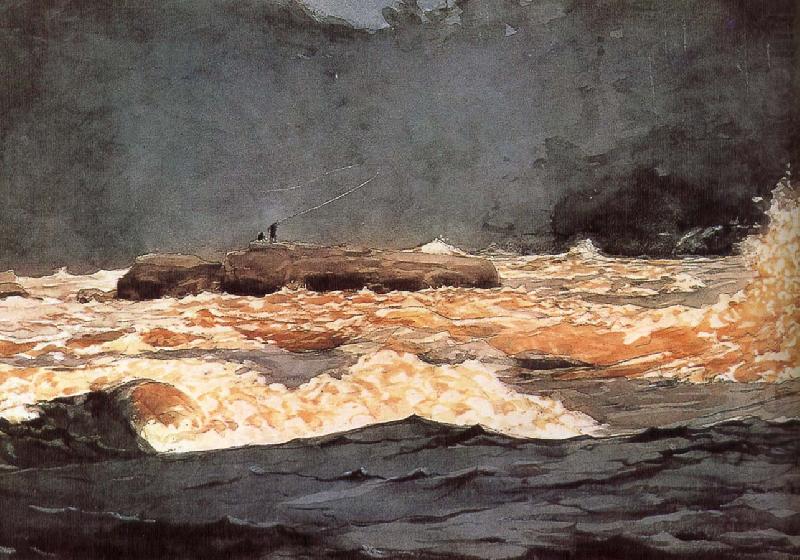 Winslow Homer River fishing oil painting picture